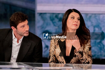 2024-02-04 - Stefano De Martino and Geppi Cucciari during TV program 