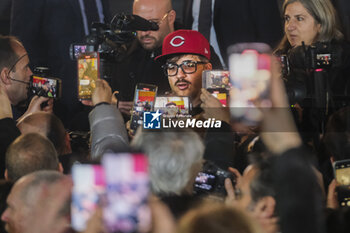 2024-02-12 - Geolier at the Maschio Angioino in Naples, where Mayor Gaetano Manfredi presented the singer with a personalised plaque to celebrate his extraordinary achievement at the 2024 Sanremo Festival. - GEOLIER RECEIVES PLAQUE FROM THE MAYOR OF NAPLES  - NEWS - EVENTS
