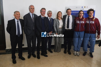 2024-02-13 - Press conference topresent the 'European Cadet and Youth Fencing Championships'; in the presence, among others, of Andrea Abodi, Minister for Sport and Youths, Giovanni Malago, President of CONI - EUROPEAN CADET AND YOUTH FENCING CHAMPIONSHIPS, PRESS CONFERENCE - NEWS - EVENTS