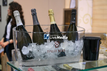 2024-04-14 - Exposure of Italian sparkling wine at the 56th Edition of Vinitaly, Internation exposition of wine and Spirits in Verona fair on April 14, 2024 in Verona. Italy - 56TH EDITION OF VINITALY - INTERNATIONAL EXPO OF WINE AND SPIRITS - NEWS - EVENTS
