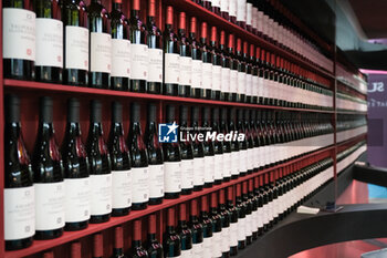 2024-04-14 - Bottles of Valpolicella Italian red wine exposed at the 56th Edition of Vinitaly, Internation exposition of wine and Spirits in Verona fair on April 14, 2024 in Verona. Italy - 56TH EDITION OF VINITALY - INTERNATIONAL EXPO OF WINE AND SPIRITS - NEWS - EVENTS