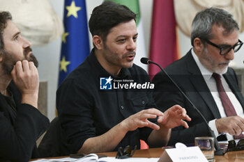 2024-04-24 - Pier Ferrantini during the press conference to present the 14th edition of Rock in Roma 2024, Sala della Protomoteca, Campidoglio, 24 April 2024, Rome, Italy. - PRESS CONFERENCE ROCK IN ROMA 2024 - NEWS - EVENTS