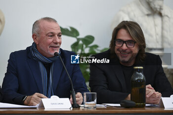 2024-04-24 - Sergio Giuliani and Maxmiliano Bucci during the press conference to present the 14th edition of Rock in Roma 2024, Sala della Protomoteca, Campidoglio, 24 April 2024, Rome, Italy. - PRESS CONFERENCE ROCK IN ROMA 2024 - NEWS - EVENTS