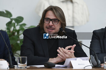 2024-04-24 - Maxmiliano Bucci during the press conference to present the 14th edition of Rock in Roma 2024, Sala della Protomoteca, Campidoglio, 24 April 2024, Rome, Italy. - PRESS CONFERENCE ROCK IN ROMA 2024 - NEWS - EVENTS