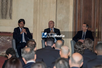 2024-05-17 - Simone Inzaghi, Giuseppe Marotta, Giuseppe Sala - AMBROGINO D'ORO AWARDING CEREMONY TO INTER - NEWS - EVENTS