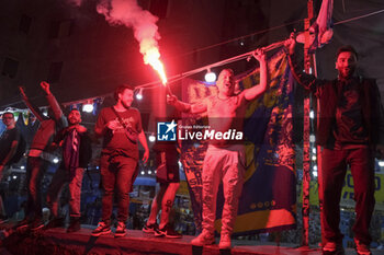 2024-10-30 - Today for Neapolitans is Diego Armando Maradona's birthday Naples. Fans tribute to Diego Armando Maradona by lighting smoke bombs and chanting chants under the mural in the Spanish quarters, if diego would still be alive today he would have celebrated his 64nd birthday. - NAPLES CELEBRATES MARADONA'S 64TH BIRTHDAY - NEWS - EVENTS