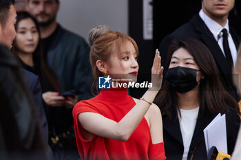 2024-02-21 - Song Yuqi, (G)I-dle singer, leaves the Fendi fashion show during Milan Fashion Week Womenswear Fall/Winter 2024-2025 on February 21, 2024 in Milan, Italy. ©Photo: Cinzia Camela. - FENDI - FW 24-25 - CELEBRITY ARRIVALS AND STREET STYLE - NEWS - FASHION