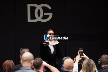2024-02-24 - Olivia Culpo is seen, outside Dolce & Gabbana, during the Milan Fashion Week - Womenswear Fall/Winter 2024-2025 on February 24, 2024 in Milan, Italy. ©Photo: Cinzia Camela. - DOLCE & GABBANA - FW 24-25 - CELEBRITY ARRIVES - NEWS - FASHION