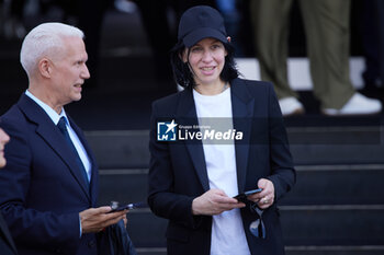 2024-06-16 - Klaus Biesenbach and Anne Imhof leave the Prada Spring/Summer 2025 Menswear Fashion Show on June 16, 2024 in Milan, Italy. ©Photo: Cinzia Camela. - PRADA - SS 25 - CELEBRITIES - NEWS - FASHION