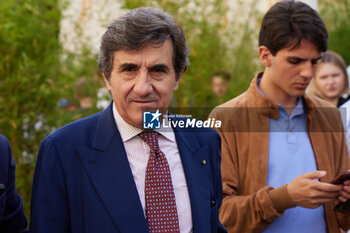 2024-06-16 - Urbano Cairo and his son Sebastiano are seen at the Tod's presentation during the Milan Menswear Spring/Summer 2025 on June 16, 2024 in Milan, Italy. ©Photo: Cinzia Camela. - TOD'S PRESENTATION - MILAN FASHION WEEK - MENSWEAR SS 25 - CELEBRITIES - NEWS - FASHION