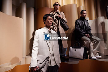 2024-06-16 - Models posing at the Tod's presentation during the Milan Menswear Spring/Summer 2025 on June 16, 2024 in Milan, Italy. ©Photo: Cinzia Camela. - TOD'S PRESENTATION - MILAN FASHION WEEK - MENSWEAR SS 25 - CELEBRITIES - NEWS - FASHION