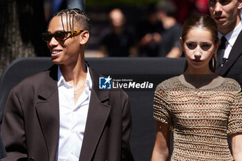 2024-06-17 - Alexandre Grimaldi and Savannah Hennessy are seen after the Gucci Men's Spring Summer 2025 Fashion Show during the Milan Fashion Week Menswear Spring/Summer 2025 at Triennale di Milano on June 17, 2024 in Milan, Italy. ©Photo: Cinzia Camela. - GUCCI - MEN'S SPRING SUMMER 2025 FASHION SHOW - CELEBRITIES - NEWS - FASHION