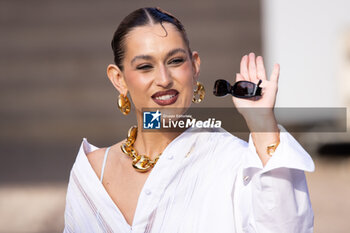 2024-09-20 - Gaia leaves the Gucci Women's Spring Summer 2025 Fashion Show during the Milan Fashion Week Womenswear Spring/Summer 2025 at Triennale di Milano on September 20, 2024 in Milan, Italy. ©Photo: Cinzia Camela - GUCCI - ARRIVALS - WOMEN'S SPRING SUMMER 2025 FASHION SHOW  - NEWS - FASHION