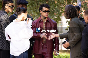 2024-09-20 - Antonio Pulvirenti, Gaia, Tony Effe and Simone Marchetti are seen at the Gucci Women's Spring Summer 2025 Fashion Show during the Milan Fashion Week Womenswear Spring/Summer 2025 at Triennale di Milano on September 20, 2024 in Milan, Italy. ©Photo: Cinzia Camela - GUCCI - ARRIVALS - WOMEN'S SPRING SUMMER 2025 FASHION SHOW  - NEWS - FASHION