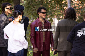 2024-09-20 - Antonio Pulvirenti, Gaia, Tony Effe and Simone Marchetti are seen at the Gucci Women's Spring Summer 2025 Fashion Show during the Milan Fashion Week Womenswear Spring/Summer 2025 at Triennale di Milano on September 20, 2024 in Milan, Italy. ©Photo: Cinzia Camela - GUCCI - ARRIVALS - WOMEN'S SPRING SUMMER 2025 FASHION SHOW  - NEWS - FASHION