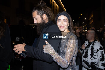 2024-09-21 - Filippo Testa and Tamara Kalinic are seen departing the Dolce & Gabbana after party on September 21, 2024, in Milan, Italy. ©Photo: Cinzia Camela. - DOLCE & GABBANA AFTER PARTY AT MARTINI BAR - NEWS - FASHION