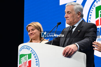 2024-01-26 - Maria Tripodi and Antonio Tajani during the event “30 years of Forza Italia, the Roots of the Future”, 26 January 2024, Salone delle Fontane, Rome, Italy. - 30 ANNI DI FORZA ITALIA, LE RADICI DEL FUTURO - NEWS - POLITICS