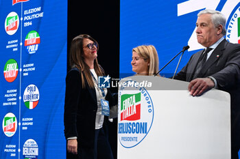 2024-01-26 - Laura Pernazza, Maria Tripodi and Antonio Tajani during the event “30 years of Forza Italia, the Roots of the Future”, 26 January 2024, Salone delle Fontane, Rome, Italy. - 30 ANNI DI FORZA ITALIA, LE RADICI DEL FUTURO - NEWS - POLITICS