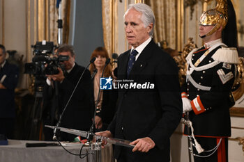 2024-02-01 - Giovanni Malago during, the meet with the Italian men's national tennis team, winner of the 2023 Davis Cup, 1 February 2024, at the Palazzo del Quirinale, Rome, Italy. - PRESIDENT SERGIO MATTARELLA MEETS THE ITALIAN MEN'S NATIONAL TENNIS TEAM, WINNER OF THE 2023 DAVIS CUP - NEWS - POLITICS