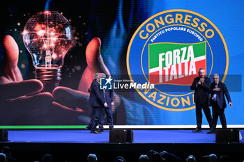 2024-02-24 - Luigi Sbarra and Antonio Tajani during the National Congress Forza Italia on 24 February 2024 at the Palazzo dei Congressi in Rome, Italy. -  NATIONAL CONGRESS FORZA ITALIA - NEWS - POLITICS