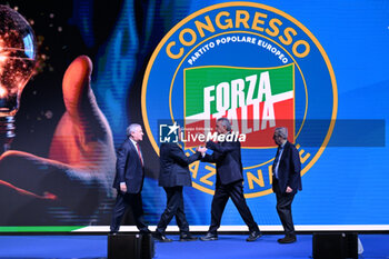 2024-02-24 - Luigi Sbarra and Antonio Tajani during the National Congress Forza Italia on 24 February 2024 at the Palazzo dei Congressi in Rome, Italy. -  NATIONAL CONGRESS FORZA ITALIA - NEWS - POLITICS