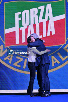 2024-02-24 - Licia Ronzulli and Antonio Tajani during the National Congress Forza Italia on 24 February 2024 at the Palazzo dei Congressi in Rome, Italy. -  NATIONAL CONGRESS FORZA ITALIA - NEWS - POLITICS