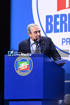 2024-02-24 - Maurizio Gasparri during the National Congress Forza Italia on 24 February 2024 at the Palazzo dei Congressi in Rome, Italy. -  NATIONAL CONGRESS FORZA ITALIA - NEWS - POLITICS