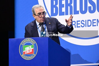 2024-02-24 - Maurizio Gasparri during the National Congress Forza Italia on 24 February 2024 at the Palazzo dei Congressi in Rome, Italy. -  NATIONAL CONGRESS FORZA ITALIA - NEWS - POLITICS