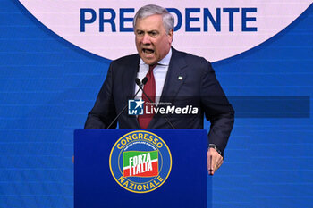 2024-02-24 - Antonio Tajani during the National Congress Forza Italia on 24 February 2024 at the Palazzo dei Congressi in Rome, Italy. -  NATIONAL CONGRESS FORZA ITALIA - NEWS - POLITICS