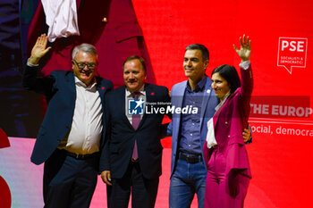 2024-03-02 - From left to right: Nicolas Schmit, Stefan Lofven, Pedro Sanchez, Elly Schlein - 2024 PES ELECTION CONGRESS - NEWS - POLITICS