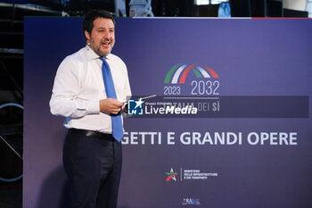 2024-04-08 - L'Italia dei si, projects and major works in Italy', the travelling presentation of the country's infrastructure projects by Deputy Prime Minister and Minister of Infrastructure and Transport Matteo Salvini, was illustrated at the Pietrarsa National Railway Museum, Portici (Na). - L'ITALIA DEI SI, MINISTER OF INFRASTRUCTURE AND TRANSPORT MATTEO SALVINI IN NAPLES - NEWS - POLITICS