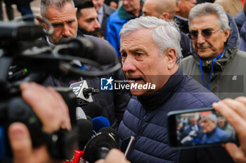 2024-04-19 - Foreign Minister Antonio Tajani leader of Forza Italia During the concluding rally of the centre-right candidate for the Basilicata regional . - UNITED CENTRE-RIGHT RALLY REGIONAL BASILICATA - NEWS - POLITICS