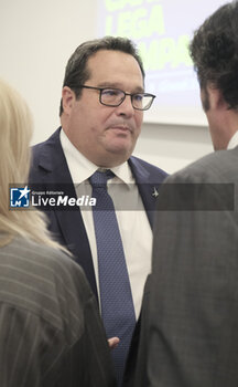 2024-05-02 - Senator of the Italian Republic and State Secretary at the Ministry of Labour and Social Policy Claudio Durigon during the presentation of the party leaga candidates in naples for the european elections 2024 - PRESENTATION OF THE PARTY LEAGA CANDIDATES IN NAPLES FOR THE EUROPEAN ELECTIONS 2024 - NEWS - POLITICS