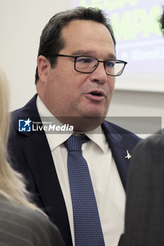 2024-05-02 - Senator of the Italian Republic and State Secretary at the Ministry of Labour and Social Policy Claudio Durigon during the presentation of the party leaga candidates in naples for the european elections 2024 - PRESENTATION OF THE PARTY LEAGA CANDIDATES IN NAPLES FOR THE EUROPEAN ELECTIONS 2024 - NEWS - POLITICS