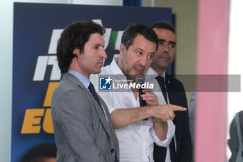 2024-05-27 - The Minister of Transport and Infrastructure and Deputy Prime Minister, Matteo Salvini during the meeting with his electorate for the European elections 2024 in Salerno. - EUROPEAN ELECTIONS 2024, MATTEO SALVINI IN SALERNO - NEWS - POLITICS