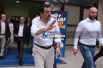 2024-05-27 - the meeting of The Minister of Transport and Infrastructure and Deputy Prime Minister, Matteo Salvin with his electorate for the European elections 2024 in Salerno. - EUROPEAN ELECTIONS 2024, MATTEO SALVINI IN SALERNO - NEWS - POLITICS