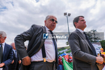 2024-05-28 - Interior Minister Matteo Piantedosiduring the inauguration of the 'Centro Pino Daniele' sports centre in Caivano, 300 metres from the Parco Verde, opening the sports facilities of the former Delphinia centre to the city. The 5-hectare sports centre will not only return the swimming pool to the city but will also have equipment for 44 sports disciplines, with 20 fields and playgrounds. The project involved Sport and Health, the Army and the Fiamme Oro of the State Police. A 500-seat theatre and an amphitheatre for 1,000 people will also be built. The urban park will be named after Rosario Livatino. - PRIME MINISTER GIORGIA MELONI IN CAIVANO - NEWS - POLITICS