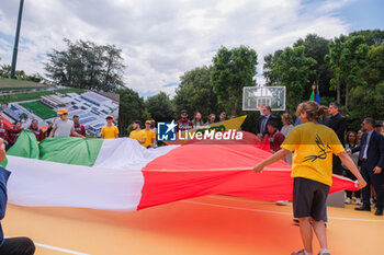 2024-05-28 - the inauguration of the 'Centro Pino Daniele' sports centre in Caivano, 300 metres from the Parco Verde, opening the sports facilities of the former Delphinia centre to the city. The 5-hectare sports centre will not only return the swimming pool to the city but will also have equipment for 44 sports disciplines, with 20 fields and playgrounds. The project involved Sport and Health, the Army and the Fiamme Oro of the State Police. A 500-seat theatre and an amphitheatre for 1,000 people will also be built. The urban park will be named after Rosario Livatino. - PRIME MINISTER GIORGIA MELONI IN CAIVANO - NEWS - POLITICS