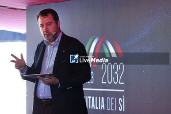 2024-05-31 - Infrastructure and transport Minister Matteo Salvini at the meeting “L’Italia dei Si 2023 - 2032 Progetti e grandi opere in Italia” on board of the Coast Guard ship “Luigi Dattilo “ in Messina - “L’ITALIA DEI Sì 2023-2032 - PROGETTI E GRANDI OPERE IN ITALIA” - NEWS - POLITICS