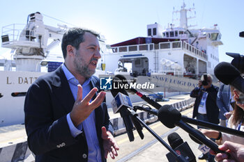 2024-05-31 - Infrastructure and transport Minister Matteo Salvini at the meeting “L’Italia dei Si 2023 - 2032 Progetti e grandi opere in Italia” near the Coast Guard ship “Luigi Dattilo “in Messina - “L’ITALIA DEI Sì 2023-2032 - PROGETTI E GRANDI OPERE IN ITALIA” - NEWS - POLITICS