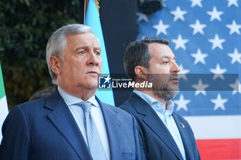 2024-06-27 - Antonio Tajani, Matteo Salvini - RECEPTION FOR THE AMERICAN INDEPENDENCE DAY - NEWS - POLITICS