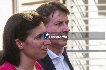 2024-06-28 - Democracy Party Secretary Elly Schlein with 5-star movement leader Giuseppe Conte in Naples to discuss civil rights On the last day of the pride park event on the eve of tomorrow's Naples pride - NAPOLI PRIDE PARK CONVENTION WITH ELLY SCHLEIN AND GIUSEPPE CONTE - NEWS - POLITICS