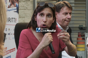 2024-06-28 - Democracy Party Secretary Elly Schlein with 5-star movement leader Giuseppe Conte in Naples to discuss civil rights On the last day of the pride park event on the eve of tomorrow's Naples pride - NAPOLI PRIDE PARK CONVENTION WITH ELLY SCHLEIN AND GIUSEPPE CONTE - NEWS - POLITICS