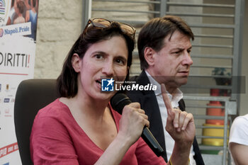 2024-06-28 - Democracy Party Secretary Elly Schlein with 5-star movement leader Giuseppe Conte in Naples to discuss civil rights On the last day of the pride park event on the eve of tomorrow's Naples pride - NAPOLI PRIDE PARK CONVENTION WITH ELLY SCHLEIN AND GIUSEPPE CONTE - NEWS - POLITICS