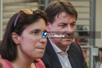 2024-06-28 - Democracy Party Secretary Elly Schlein with 5-star movement leader Giuseppe Conte in Naples to discuss civil rights On the last day of the pride park event on the eve of tomorrow's Naples pride - NAPOLI PRIDE PARK CONVENTION WITH ELLY SCHLEIN AND GIUSEPPE CONTE - NEWS - POLITICS