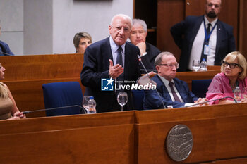 2024-07-08 - Extraordinary session of the Campania Council to vote on the request for the referendum to abrogate the differentiated autonomy in photo Vincenzo De Luca - CAMPANIA COUNCIL, EQUEST FOR THE REFERENDUM TO ABROGATE THE DIFFERENTIATED AUTONOMY  - NEWS - POLITICS