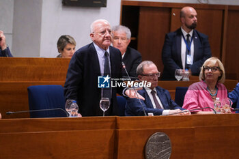 2024-07-08 - Extraordinary session of the Campania Council to vote on the request for the referendum to abrogate the differentiated autonomy in photo Vincenzo De Luca - CAMPANIA COUNCIL, EQUEST FOR THE REFERENDUM TO ABROGATE THE DIFFERENTIATED AUTONOMY  - NEWS - POLITICS