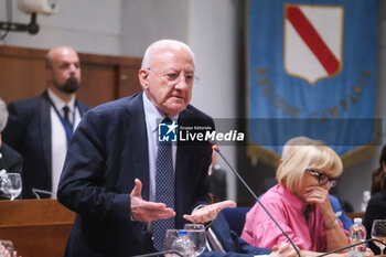 2024-07-08 - Extraordinary session of the Campania Council to vote on the request for the referendum to abrogate the differentiated autonomy in photo Vincenzo De Luca - CAMPANIA COUNCIL, EQUEST FOR THE REFERENDUM TO ABROGATE THE DIFFERENTIATED AUTONOMY  - NEWS - POLITICS