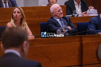 2024-07-08 - Extraordinary session of the Campania Council to vote on the request for the referendum to abrogate the differentiated autonomy in photo Vincenzo De Luca - CAMPANIA COUNCIL, EQUEST FOR THE REFERENDUM TO ABROGATE THE DIFFERENTIATED AUTONOMY  - NEWS - POLITICS