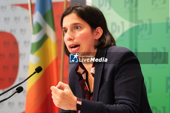 2024-11-20 - Elly Schlein, PD -  PRESS CONFERENCE BY ELLY SCHLEIN, SECRETARY OF THE DEMOCRATIC PARTY, AFTER THE VICTORY BY THE CENTER-LEFT IN THE REGIONAL ELECTIONS OF EMILIA ROMAGNA AND UMBRIA - NEWS - POLITICS